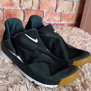 Nike Go FlyEase Black and White Mesh Slip-Ons